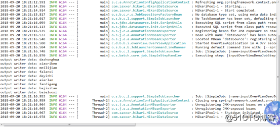 Spring-batch（ItemReader）—数据读取从普通文件，数据库，XML，多文件数据读取