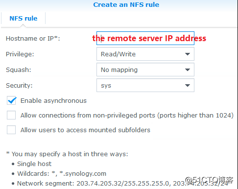 Synology NAS搭建NFS服务