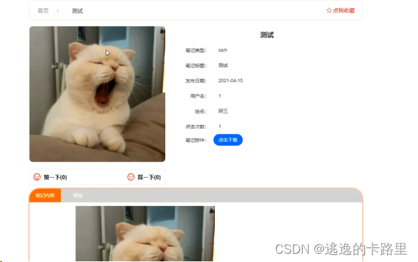 图 5-4  笔记分享详情界面