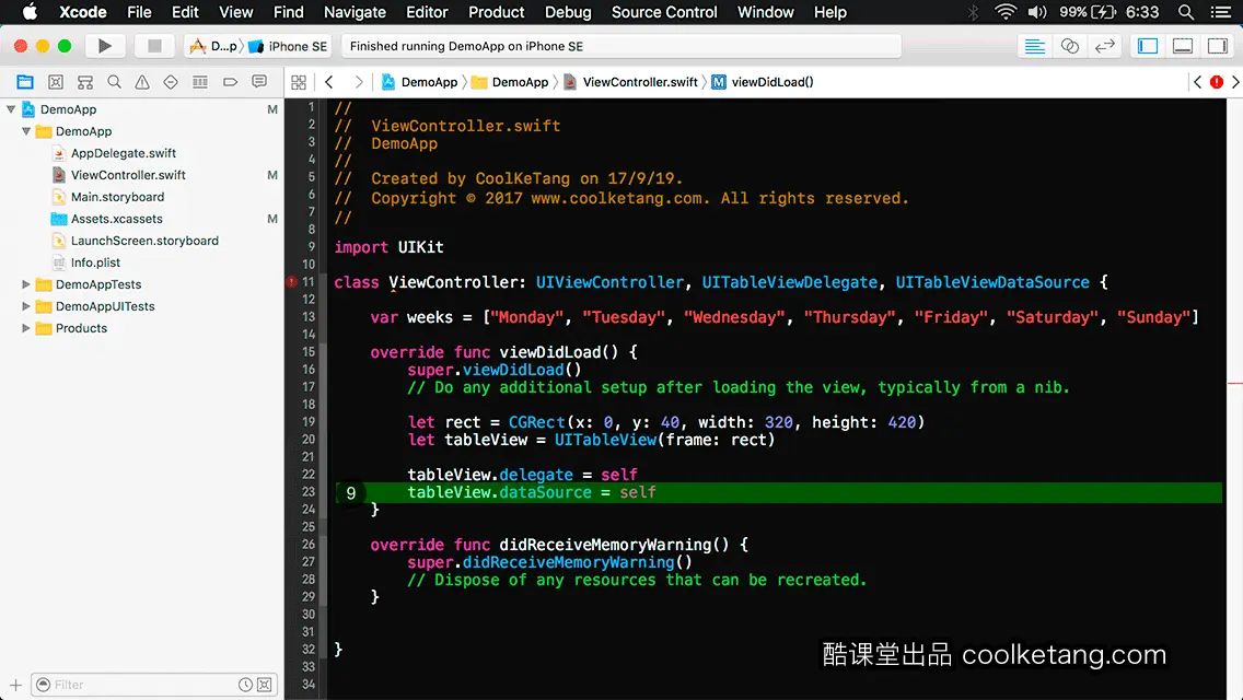 互动教程 for Xcode9 & Swift4-酷课堂