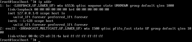 ip addr 查看网卡