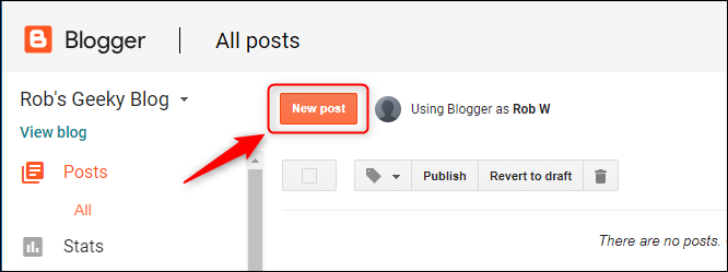 The "New Post" button.