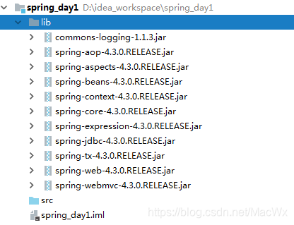 搭建spring环境所需的jar包