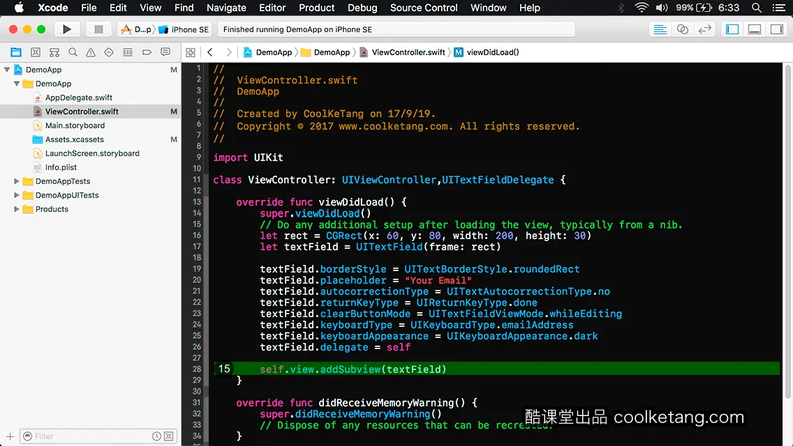 互动教程 for Xcode9 & Swift4-酷课堂