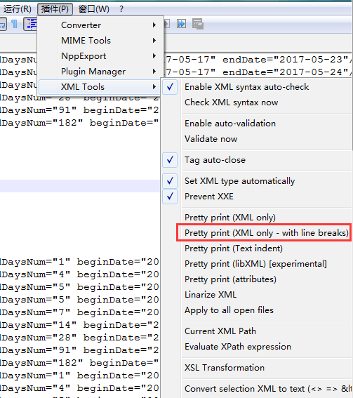 用Notepad++的XML Tools插件格式化接口返回的XML内容-CSDN博客