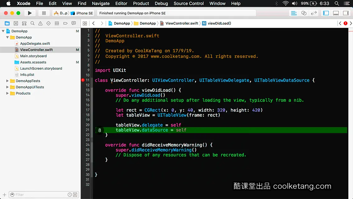 互动教程 for Xcode9 & Swift4-酷课堂