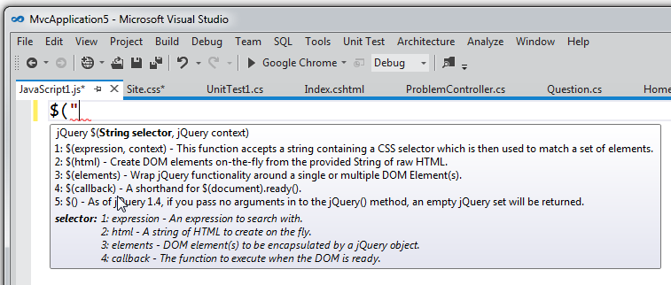 Great JavaScript Intellisense