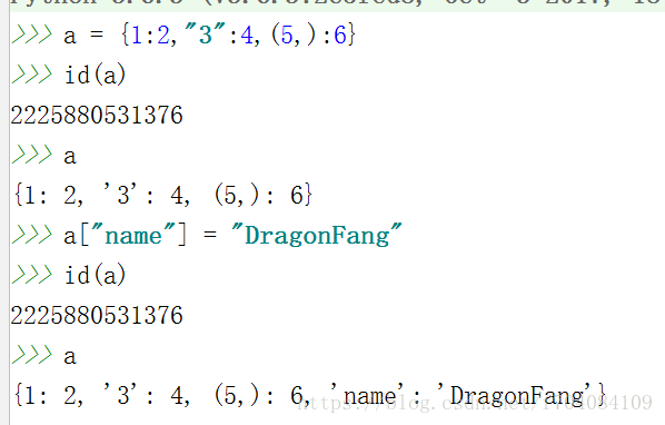 可变类型-Dictionary