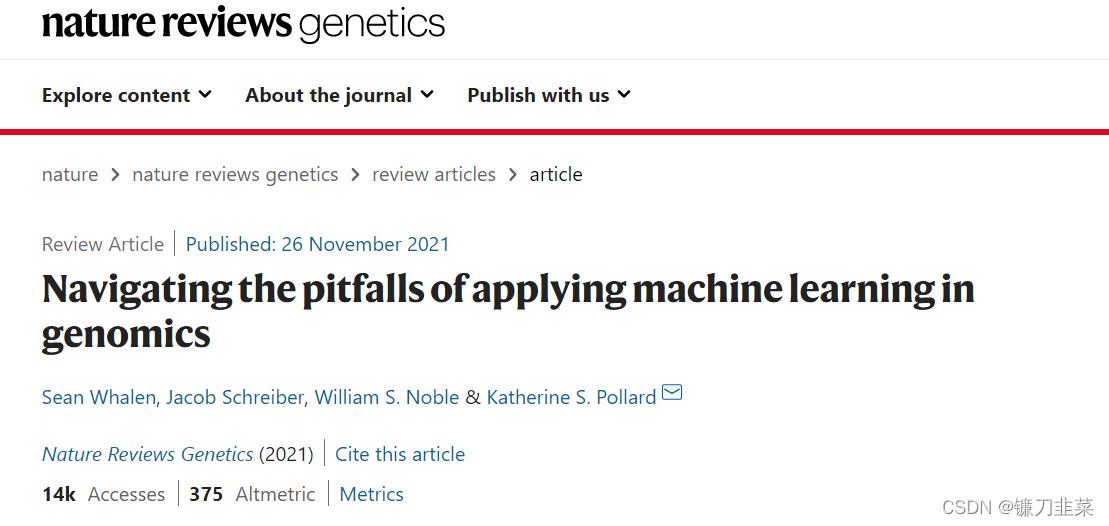 Navigating the pitfalls of applying machine learning in genomics.