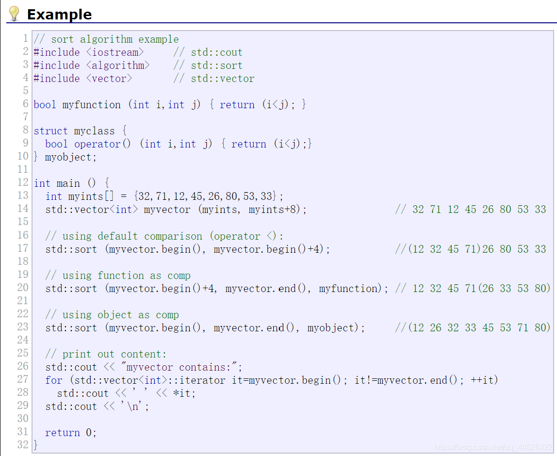 C++ STL的sort函数 排序_std::sort从大到小-CSDN博客