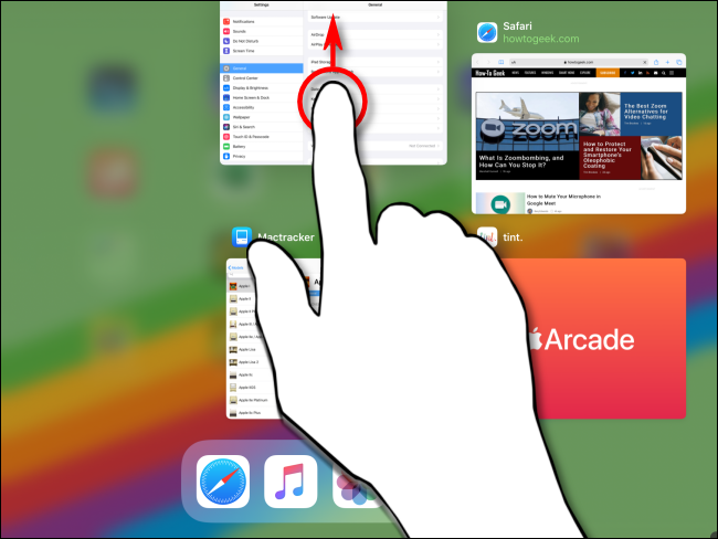 Closing an app via App Switcher on iPad