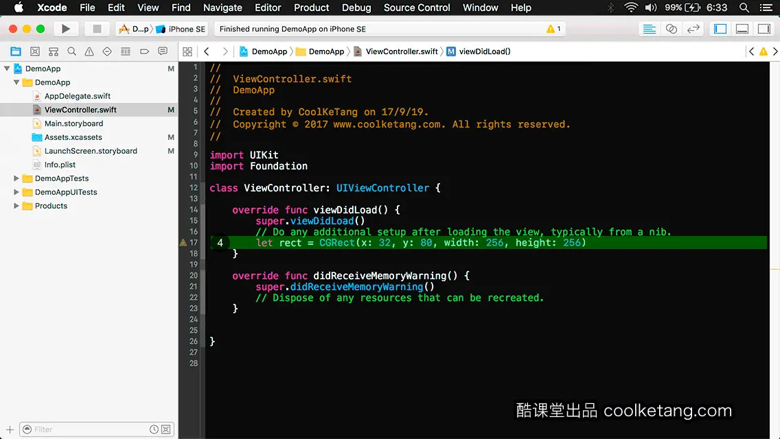 互动教程 for Xcode9 & Swift4-酷课堂
