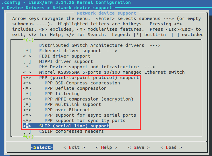 menuconfig