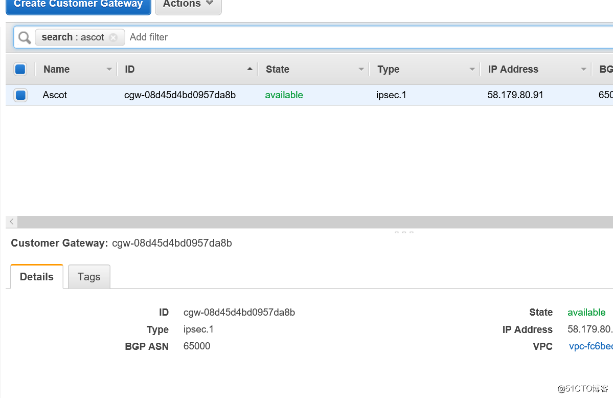 AWS Managed V*P*N 和 vigor Router