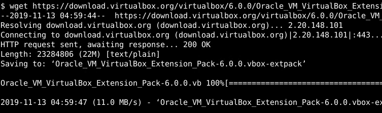 Download VirtualBox Extension Pack