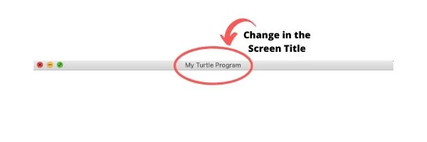 turtle.title("My Turtle Program")