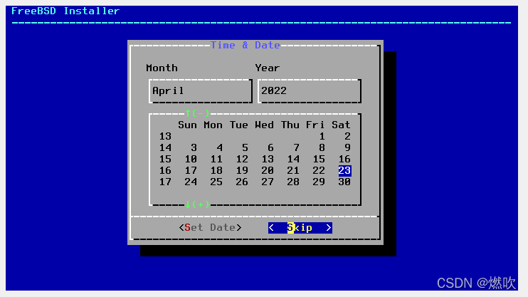 设置日期还是跳过