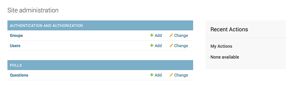 index page