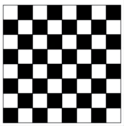 turtle绘制国际象棋棋盘