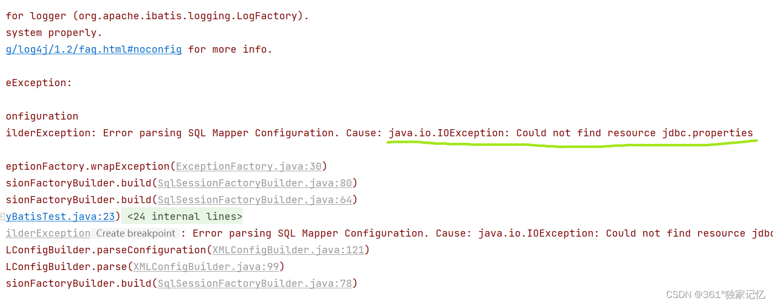 IDEA MyBatis项目中出现Cause: java.io.IOException: Could not find resource ...