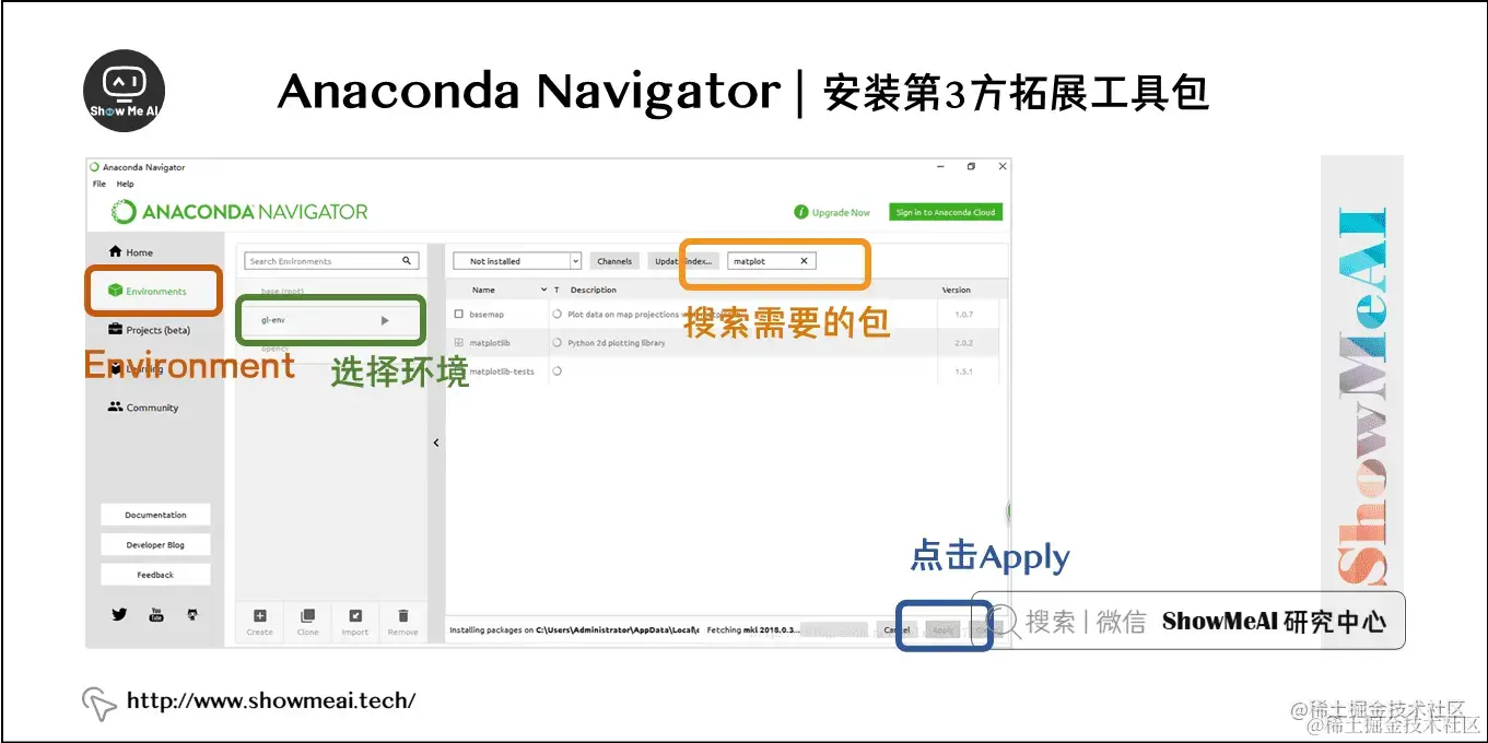 Anaconda Navigator | 安装第3方拓展工具包
