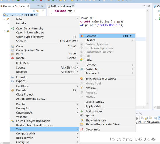 编写第一个java程序【Eclipse+github+“hello world”】_eclipse github 新建java-CSDN博客