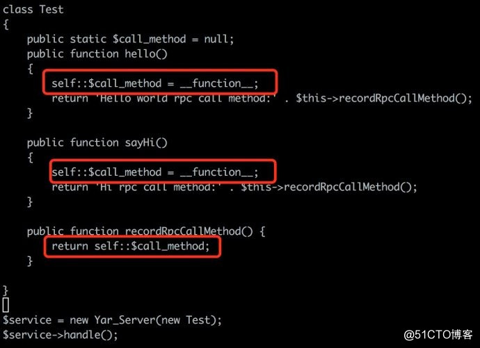 怎么在yar的server端任何地方获得client请求调用的方法