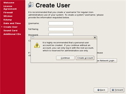 System User Warning