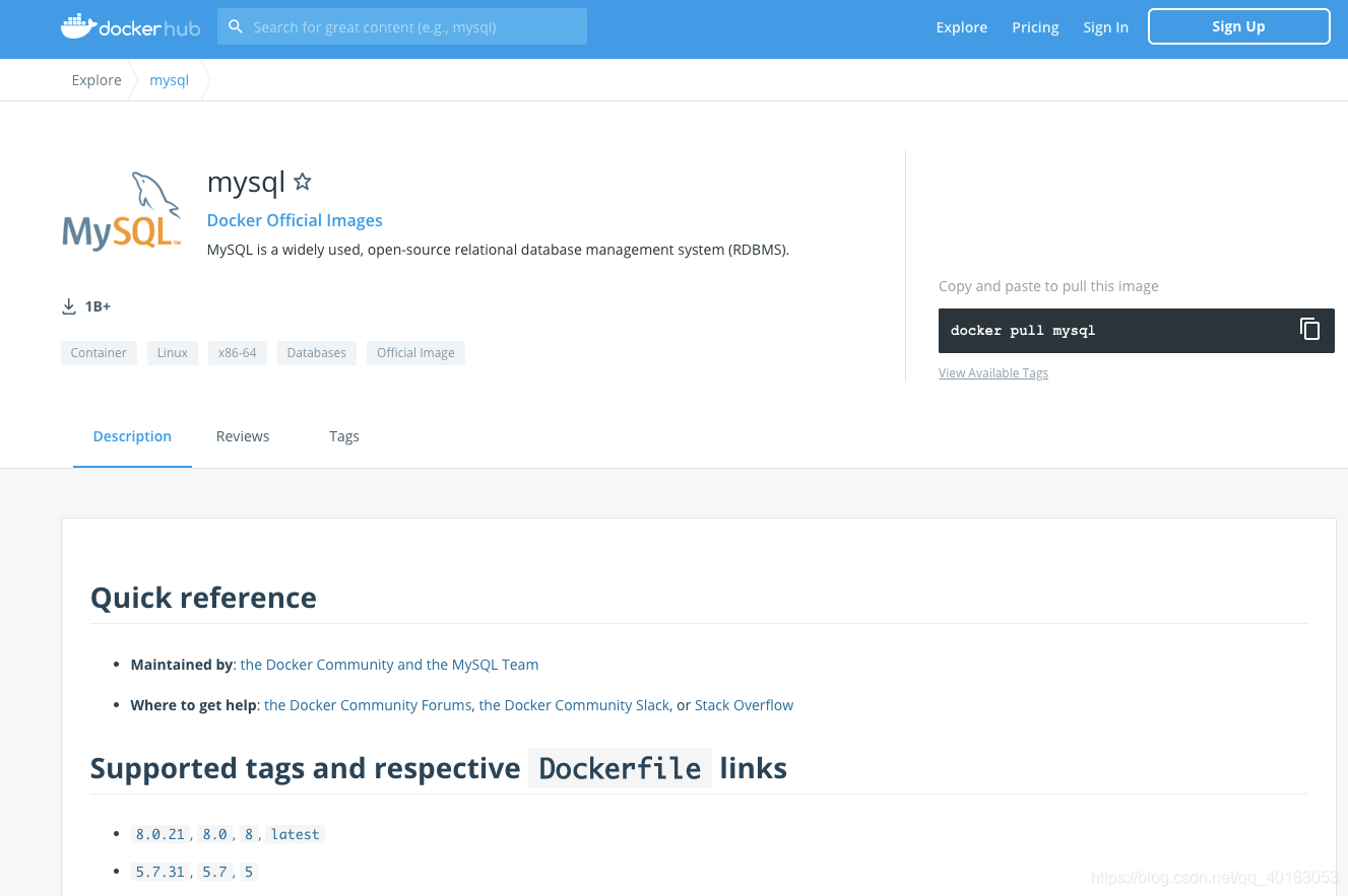 hub mysql