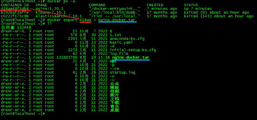 Docker 容器中镜像导出/导入_nginx