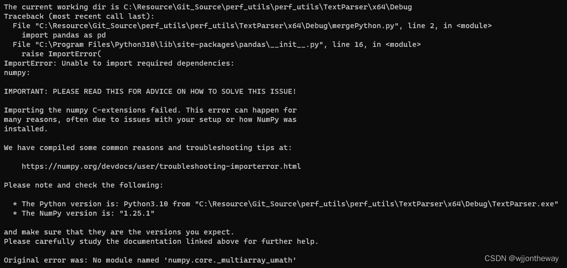 Python ImportError报错:No module named ‘numpy.core_multiarray_umath ...