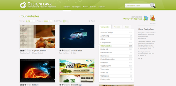 25 Best CSS Web Design Showcase Directories