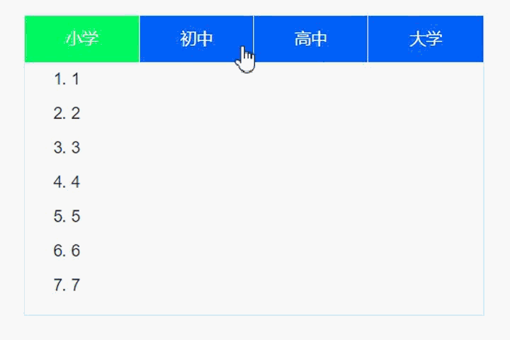 tab选项卡