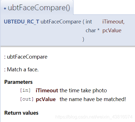 ubtFaceCompare的介绍