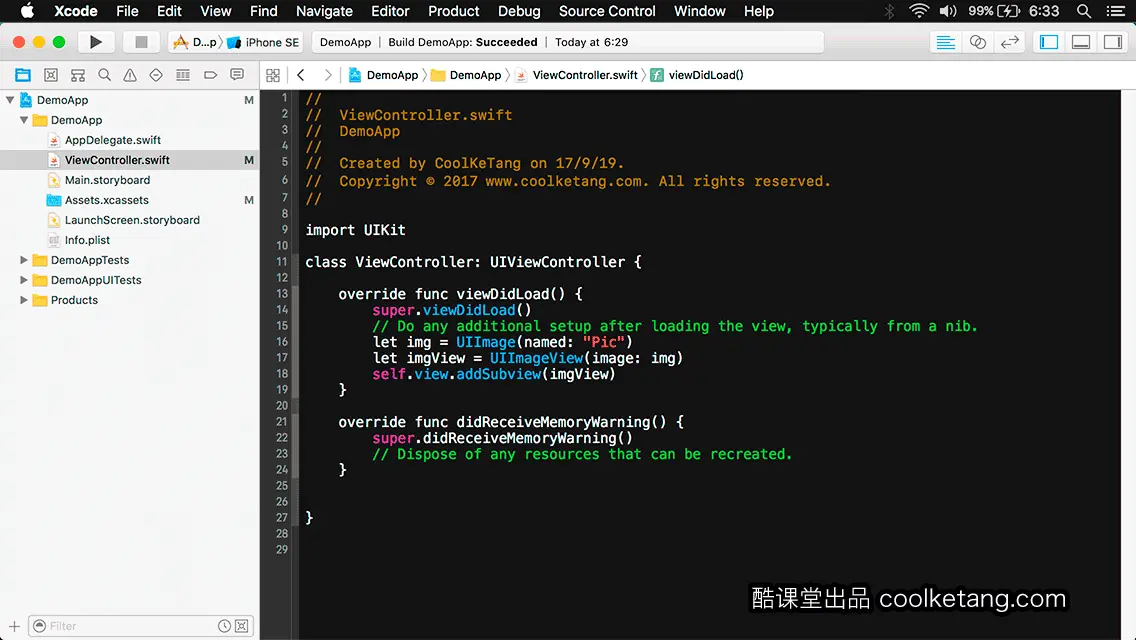 互动教程 for Xcode9 & Swift4-酷课堂