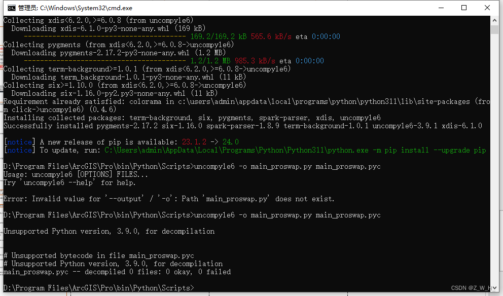 【python】反编译pyc文件_pyc反编译py要怎么做?pycdc只能一部分,uncompyle6不支持3.11-CSDN博客