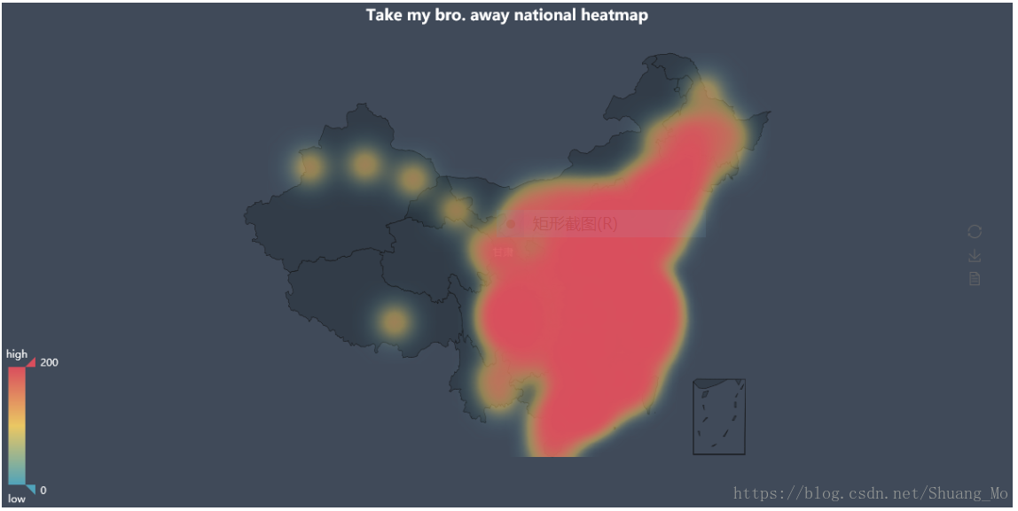 颜色过度全国热力 图
