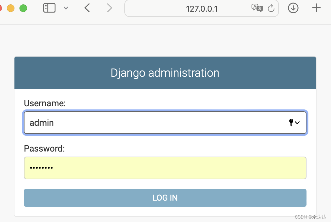 Django 管理网站登录界面