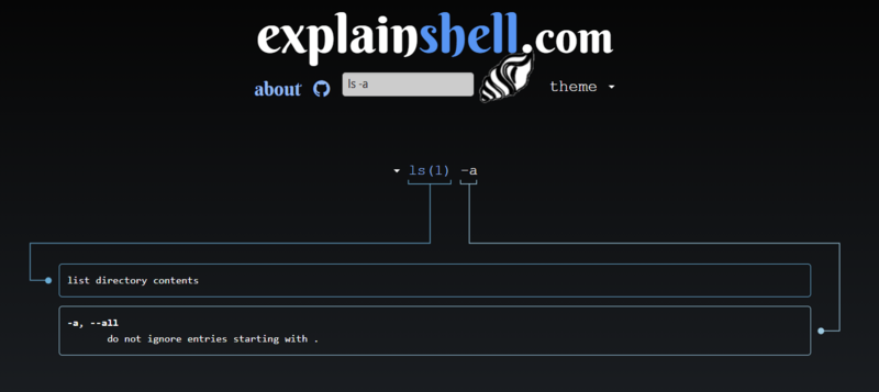 explainshell.com截图