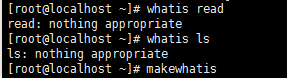 运行whatis ls时提示nothing appropriate