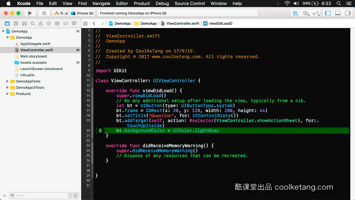 互动教程 for Xcode9 & Swift4-酷课堂
