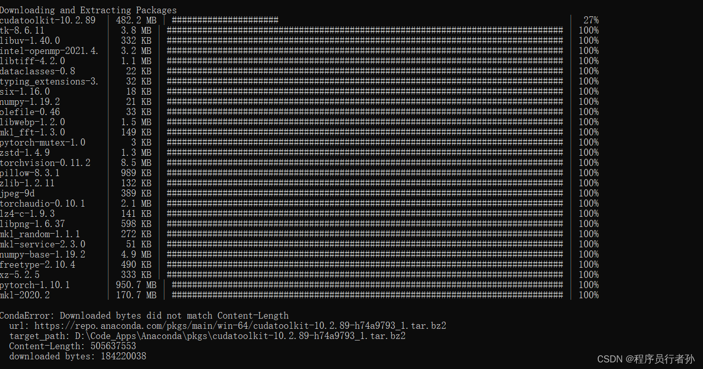 【已解决】CondaHTTPError:HTTP 000 CONNECTION FAILED for url<https://mirrors ...
