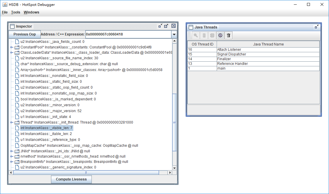 选择 Tools -> Inspector