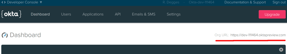 Okta Org URL