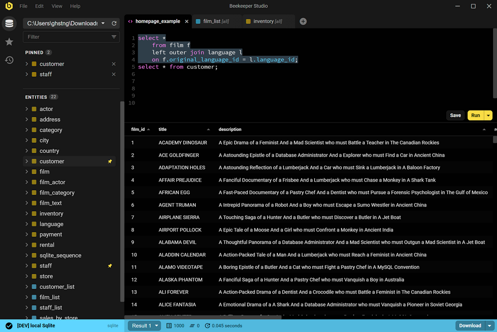 开源跨平台SQL编辑器:Beekeeper Studio_数据库_02