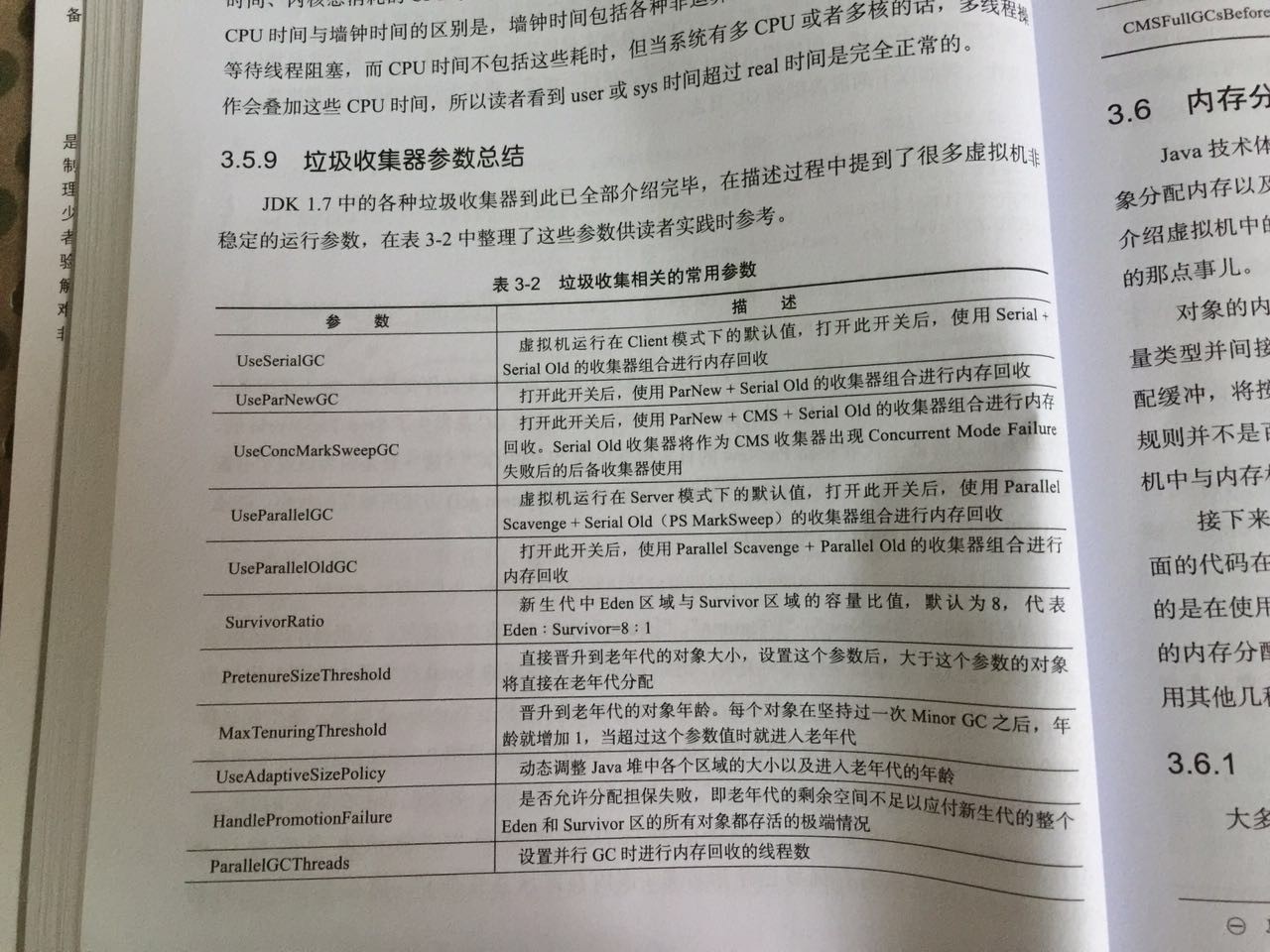 垃圾收集器 参数总结