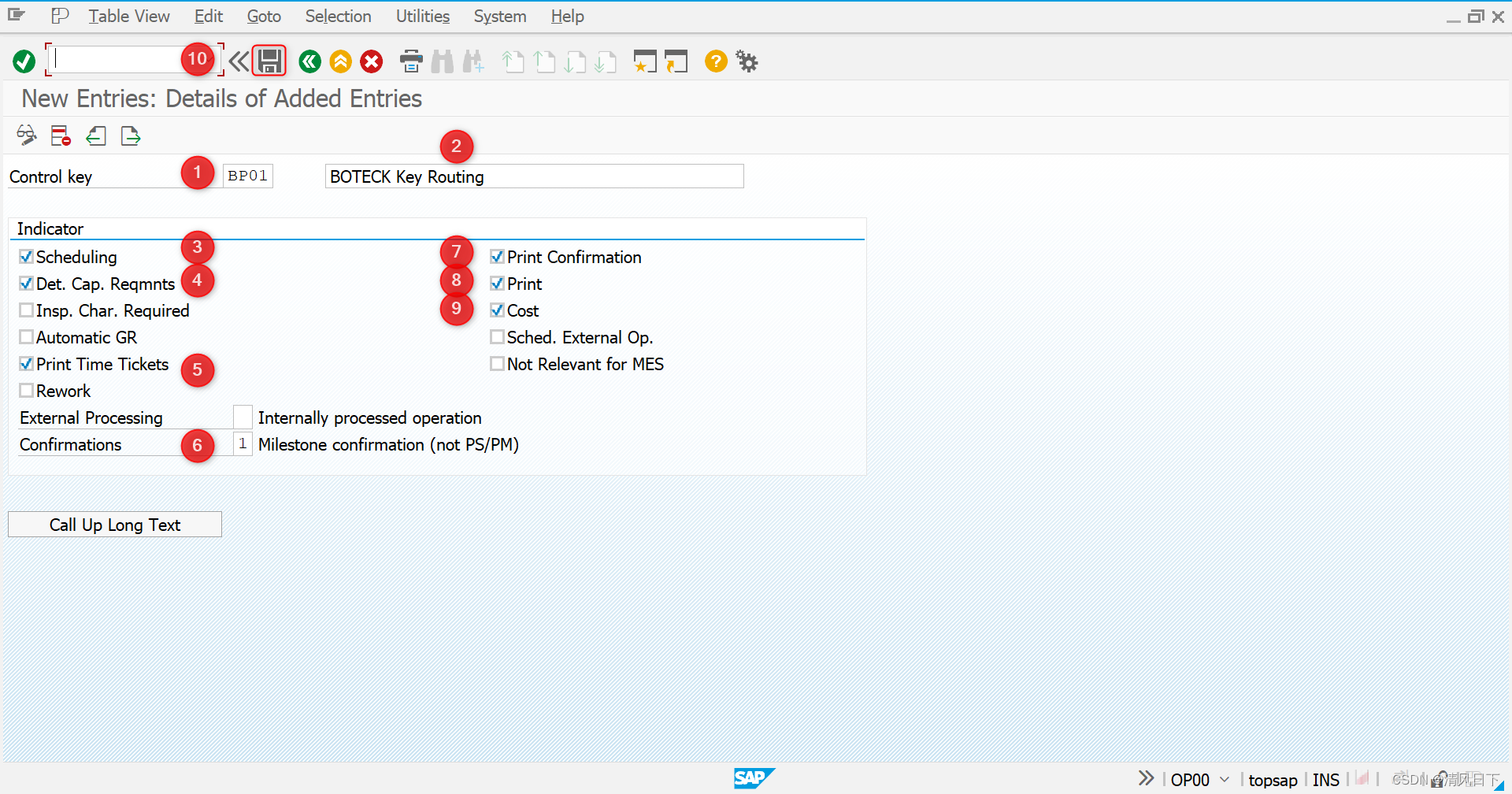 PP配置-生产主数据-工作中心相关-定义工序控制码(OP00-Define control key-T430)_sap 工序控制码-CSDN博客