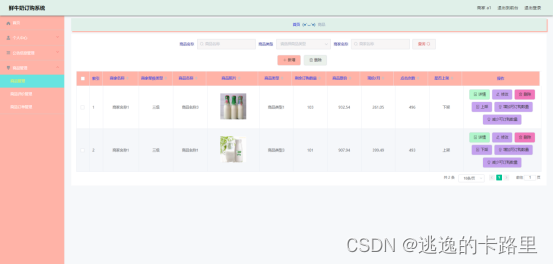 图5.5 商品管理界面