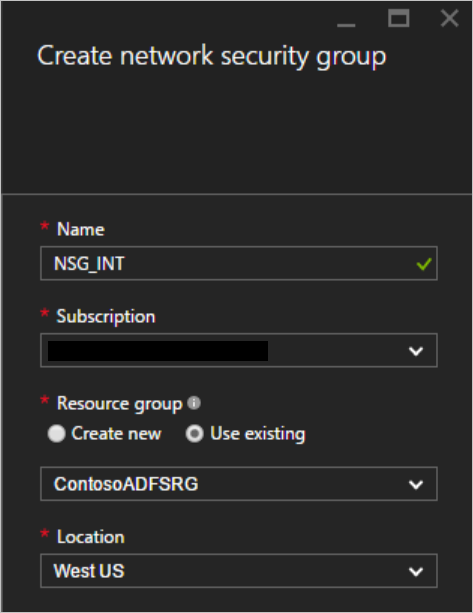 Create NSG