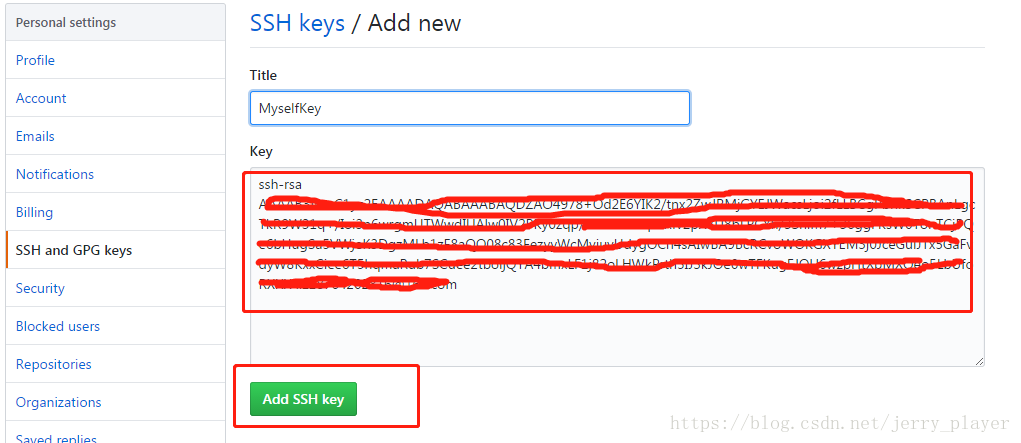 add ssh key